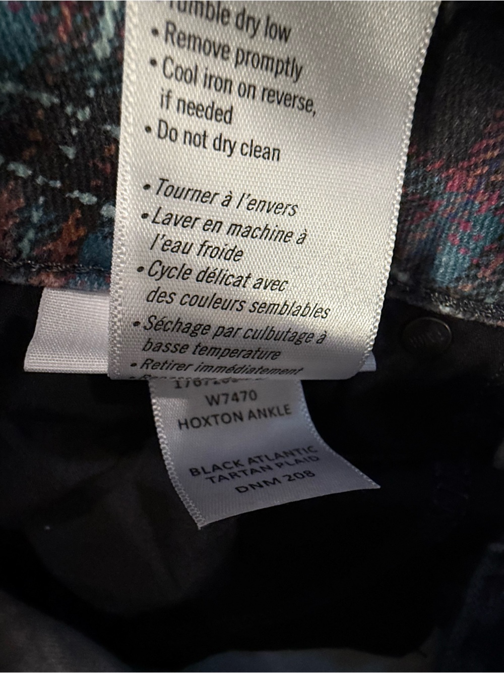 Paige Hoxton Ankle plaid jeans retro blue black red white SZ 27” waist - Picture 8 of 12